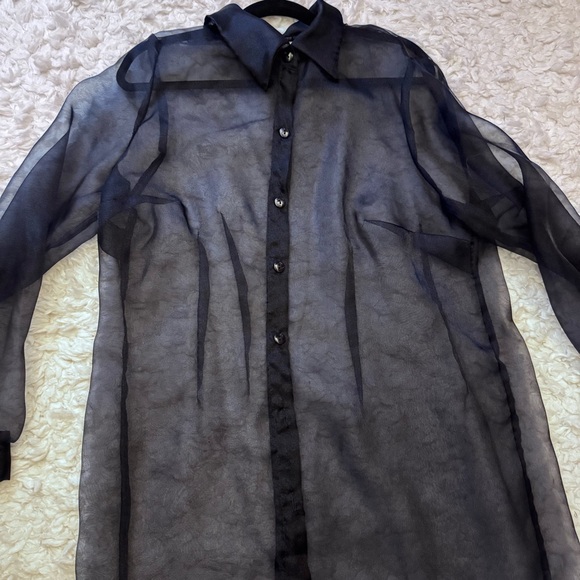 Vintage Long sheet cover up  Navy Midi Dress - Picture 7 of 14